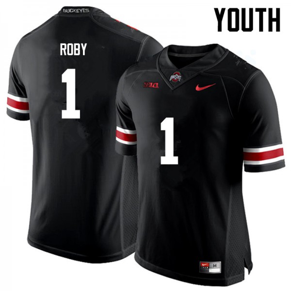 Ohio State Buckeyes #1 Bradley Roby Youth Official Jersey Black OSU48116